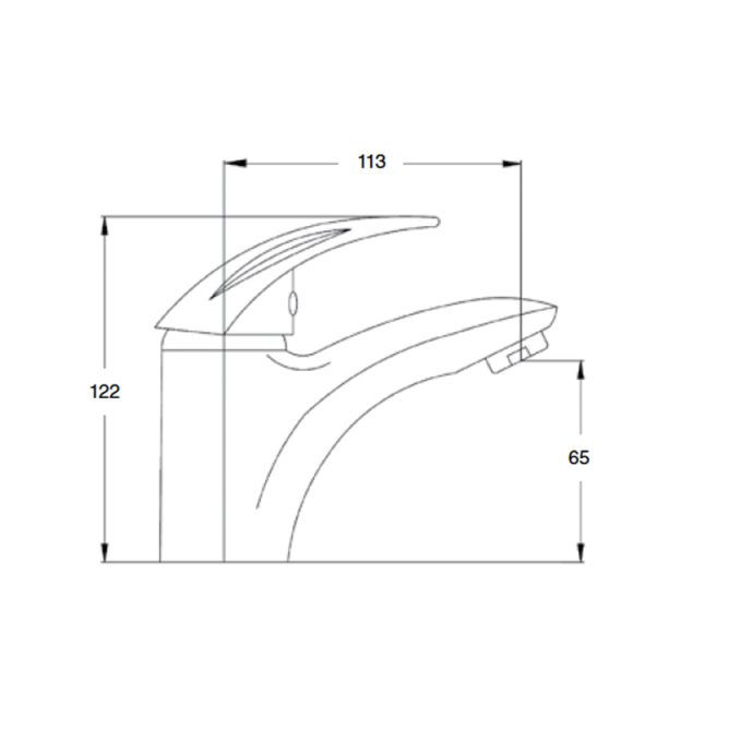 MONOMANDO LAVABO CROMO SERIE PICASSO Ecobioebro