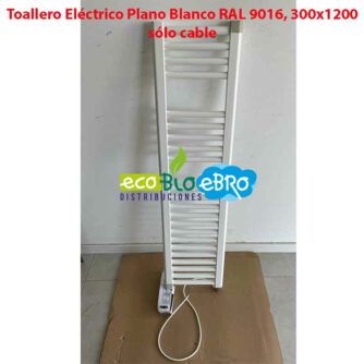 Toallero-Eléctrico-Plano-Blanco-RAL-9016,-300x1200-solo-cable ecobioebro