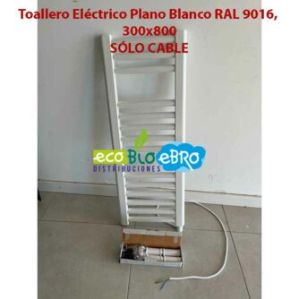 Toallero-Eléctrico-Plano-Blanco-RAL-9016,-300x800-solo-cable-ecobioebro