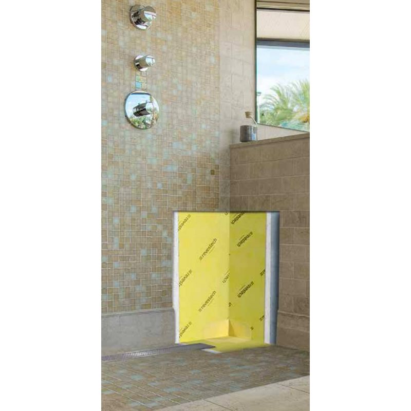 Sumidero de ducha sifónico salida vertical y horizontal con lámina  impermeabilizante