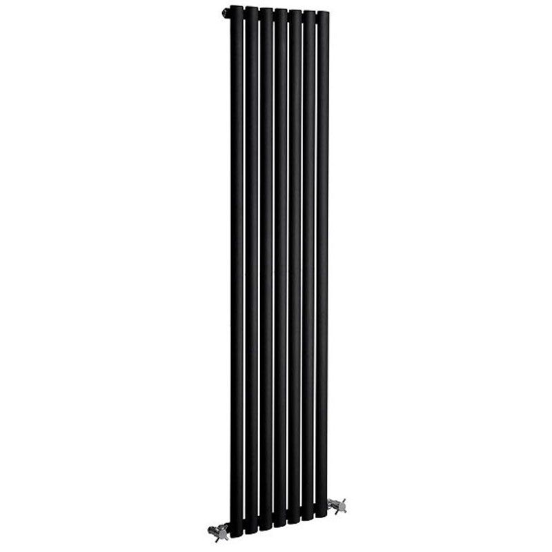  NRG Radiador de diseño vertical ovalado de un solo panel de  calefacción central, color negro, 62.992 in x 23.228 in : Herramientas y  Mejoras del Hogar