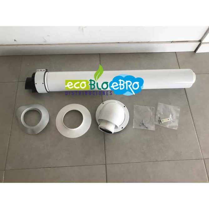 Kit De Salida Horizontal Para Calderas De Condensación Saunier Duval - Diámetro 100/60 Mm, Incluye Codo Y Tramo