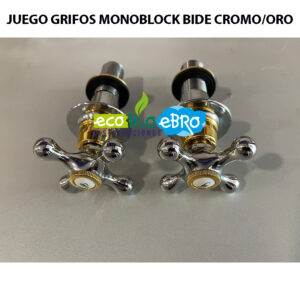 JUEGO-GRIFOS-MONOBLOCK-BIDE-CROMO:ORO ecobioebro