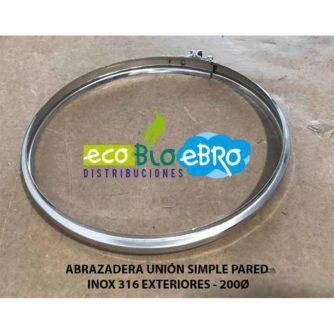 ABRAZADERA-UNIÓN-SIMPLE-PARED-INOX-316-EXTERIORES---200Ø--ecobioebro