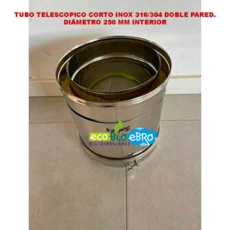 TUBO-TELESCOPICO-CORTO-INOX-316-304-DOBLE-PARED-diametro-250-mm-interior-ecobioebro