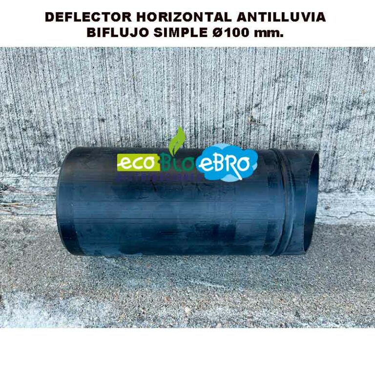 DEFLECTOR HORIZONTAL ANTILLUVIA BIFLUJO SIMPLE NEGRO - Ecobioebro