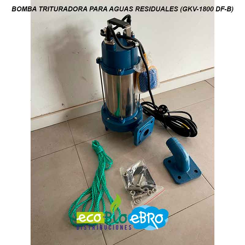 BOMBA TRITURADORA PARA AGUAS RESIDUALES (GKV-1800 DF-B) - Ecobioebro