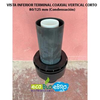 VISTA INFERIOR TERMINAL-COAXIAL-VERTICAL-CORTO-80125-mm-(Condensación) ecobioebro