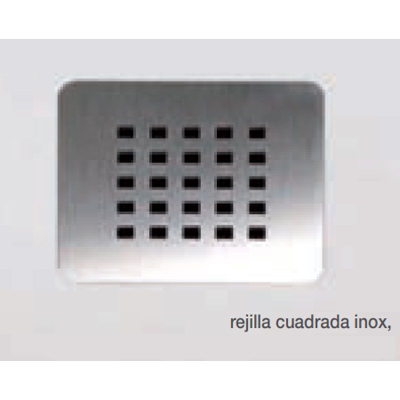 REJILLA DESAGÜE CUADRADA ACERO INOX 12.5 x 12.5 cm (platos de ducha) -  Ecobioebro