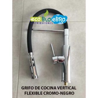 GRIFO-DE-COCINA-VERTICAL-FLEXIBLE-CROMO-NEGRO-ECOBIOEBRO