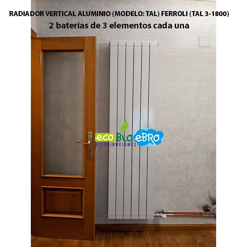 radiador vertical aluminio tv 1800 baxi roca