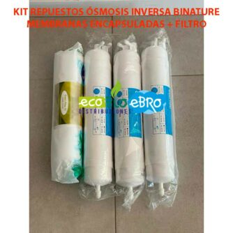 KIT-REPUESTOS-ÓSMOSIS-INVERSA-BINATURE-membranas-encapsuladas + filtro ecobioebro
