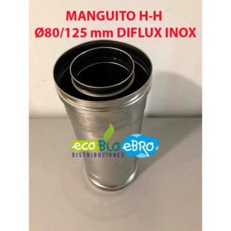 MANGUITO H-H Ø80:125 mm DIFLUX INOX ecobioebro