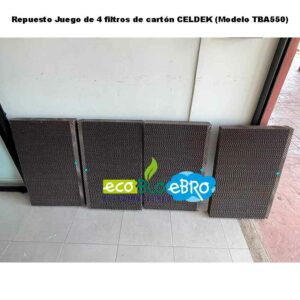 Repuesto-Juego-de-4-filtros-de-cartón-CELDEK-(Modelo-TBA550-G)-ECOBIOEBRO