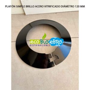 PLAFÓN-SIMPLE-BRILLO-ACERO-VITRIFICADO-120-MM-ECOBIOEBRO