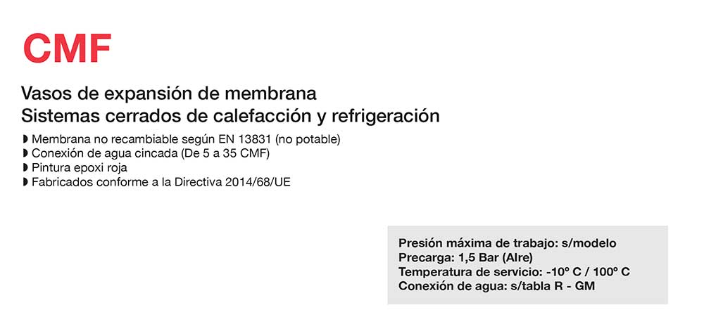 VASO DE EXPANSION CALEFACCION IBAIONDO 18 CMF 3/4 SIN PATAS 5 BAR