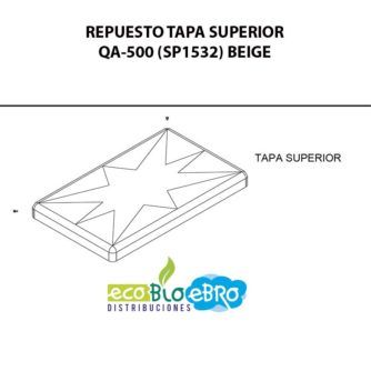 REPUESTO-TAPA-SUPERIOR-QA-500-(SP1532)-BEIGE-ecobioebro