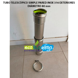 TUBO-TELESCÓPICO-SIMPLE-PARED-INOX-316-EXTERIORES-DIAMETRO-80-mm-ecobioebro