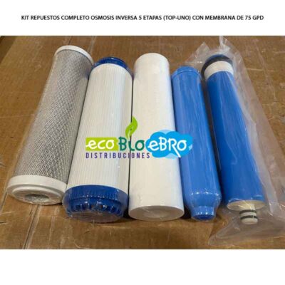 KIT-REPUESTOS-COMPLETO-OSMOSIS-INVERSA-5-ETAPAS-(TOP-UNO)-+-membrana-75-gpd-ecobioebro