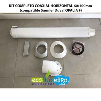 KIT COMPLETO COAXIAL HORIZONTAL 60:100mm (compatible Saunier Duval OPALIA F) ecobioebro