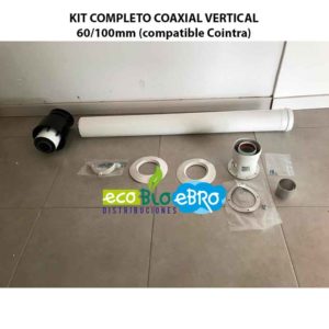 KIT COMPLETO COAXIAL VERTICAL 60:100mm (compatible Cointra) ecobioebro