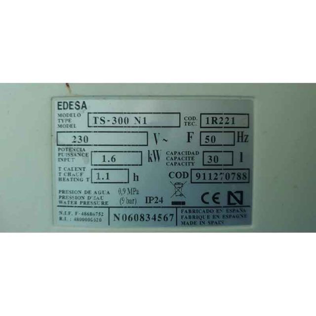 KIT COMPLETO REPUESTOS TERMO EDESA TS300N1 (30 litros) Ecobioebro KIT COMPLETO REPUESTOS TERMO EDESA TS300N1 (30 litros) Ecobioebro