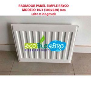 RADIADOR PANEL SIMPLE RAYCO MODELO 10:3 (300x520) mm ecobioebro