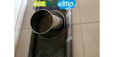 Salida a techo 5º:30º + cubreaguas Ø100:150 mm DIFLUX INOX ECOBIOEBRO