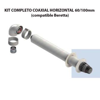 KIT COMPLETO COAXIAL HORIZONTAL 60:100mm (compatible Beretta) ecobioebro