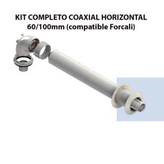 KIT COMPLETO COAXIAL HORIZONTAL 60:100mm (compatible Forcali) ecobioebro