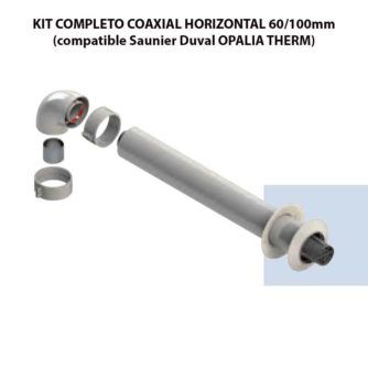 KIT COMPLETO COAXIAL HORIZONTAL 60:100mm (compatible Saunier Duval OPALIA THERM) ecobioebro
