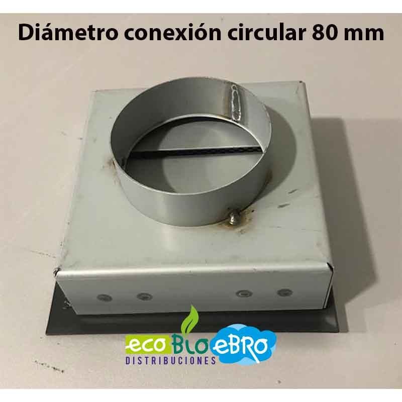 Rejilla de ventilación plana 100x100 mm Aluminio