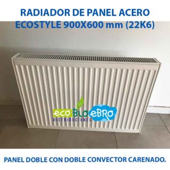RADIADOR DE PANEL ACERO ECOSTYLE 900X600 mm (22K6) ecobioebro