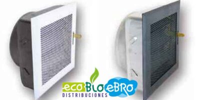 REJILLAS REGULABLES 15 X 15 cm CON CONEXIÓN PARA TUBO 80 mm (Pellets) ecobioebro