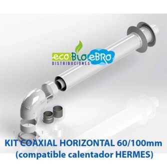 KIT COAXIAL HORIZONTAL 60:100mm (compatible calentador HERMES) ecobioebro