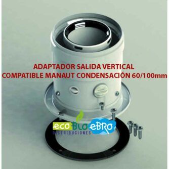 ADAPTADOR-SALIDA-VERTICAL-COMPATIBLE-MANAUT-CONDENSACIÓN-60100mm ecobioebro