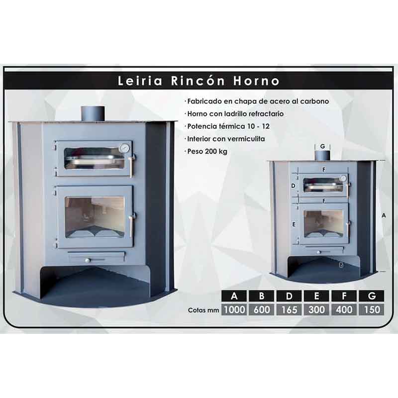 ESTUFA LEÑA RINCON CON HORNO - CH4 R