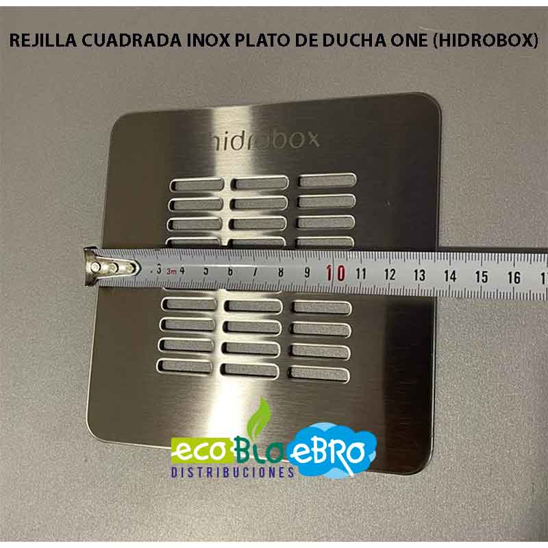 REJILLA DESAGÜE CUADRADA ACERO INOX 12.5 x 12.5 cm (platos de ducha) -  Ecobioebro