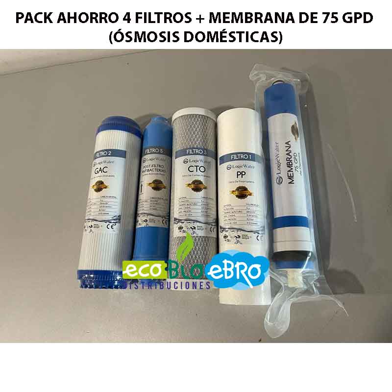 Kit Completo Filtros Osmosis Inversa 75 Gpd