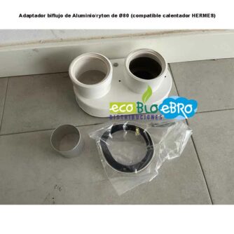 Ambiente-Adaptador-biflujo-de-Aluminio-ryton-de-Ø80-(compatible-calentador-HERMES)-ecobioebro