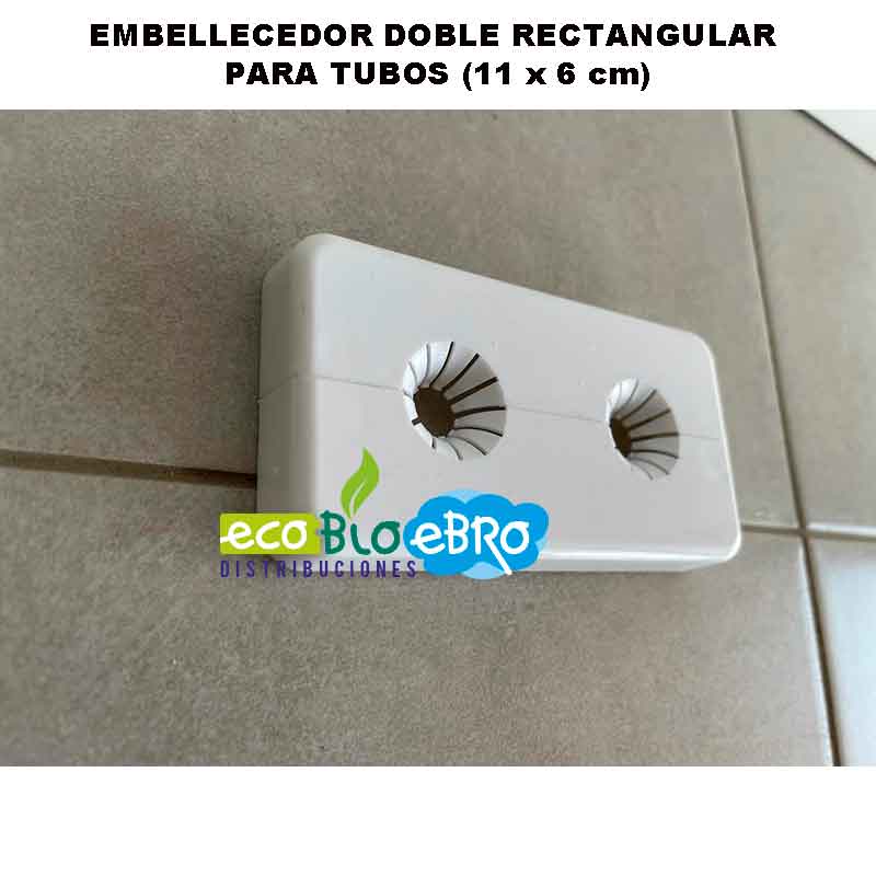 EMBELLECEDOR DOBLE RECTANGULAR PARA TUBOS (11 x 6 cm) - Ecobioebro