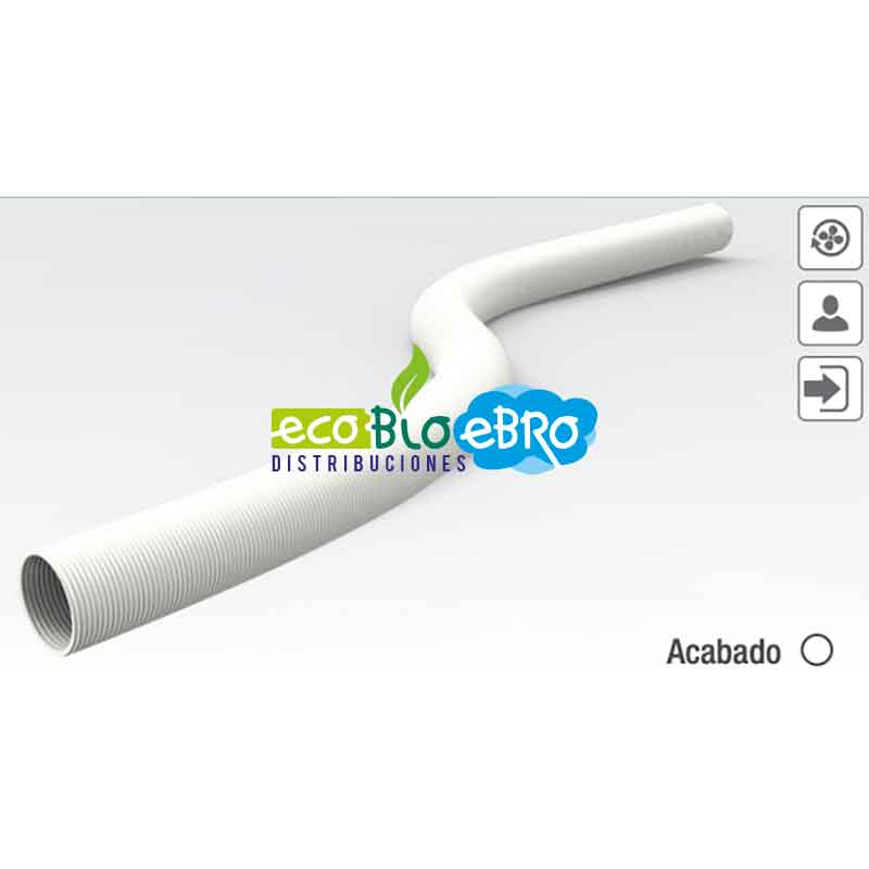 Tubo flexible Inox 60 y 50 mm para tomas de aire de estufas