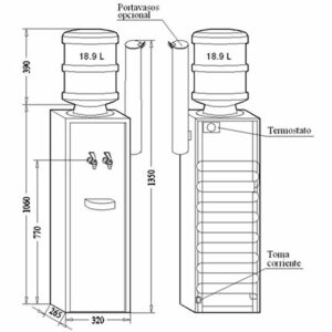 Dispensador de agua botellón SERIE 1 (M-15)