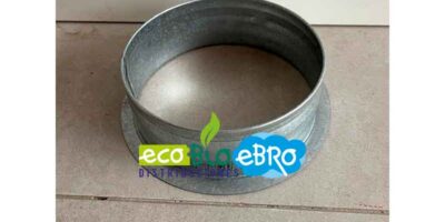 MANGUITO-CUELLO-CORONA-Ø-120-mm-GALVANIZADO-(distribución-aire-caliente)-(aire-canalizable)-ecobioebro