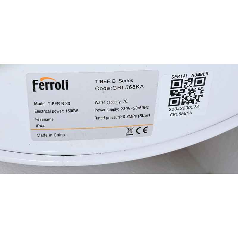 etiqueta-tiber-80-litros-ferroli-ecobioebro