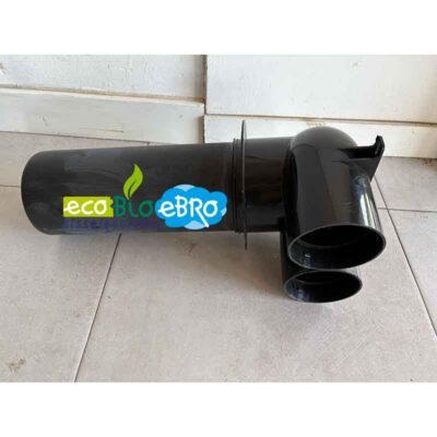 PLENUM SALIDA A TECHO LARGA DE ENTRADA (2 x Ø75:90 mm) y SALIDA (1 x Ø125 mm) ECOBIOEBRO
