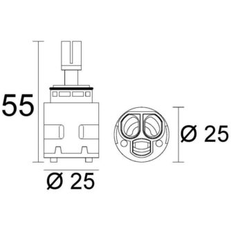medidas-Cartucho-reemplazo-ø-25-para-grifería-Paffoni-ZA91140-ecobioebro