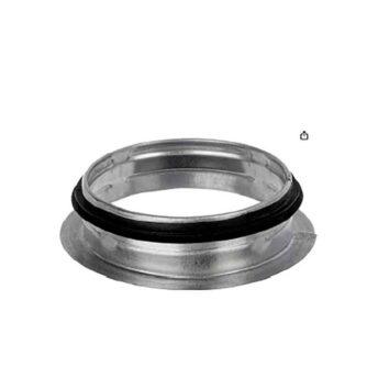 Injerto-plano-galvanizado-con-pestaña-y-cuello-circular-Ø-100mm---Ø-125mm--Ø-150mm-ecobioebro