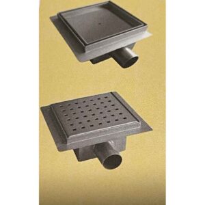 SUMIDERO DUCHA + REJILLA ACERO INOX 304 PEGASO (SALIDA HORIZONTAL Ø40)