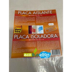 PyroFeu Placa Aislante Fibra de Roca 850ºC (50 x 50 cm) Gris